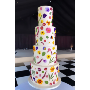Fresh Edible Flower Cake