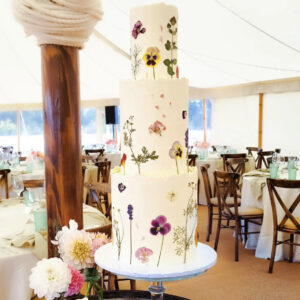 Pressed Edible Flower Cake