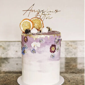 Cake Decorated WIth Dehyrated Orange Slices