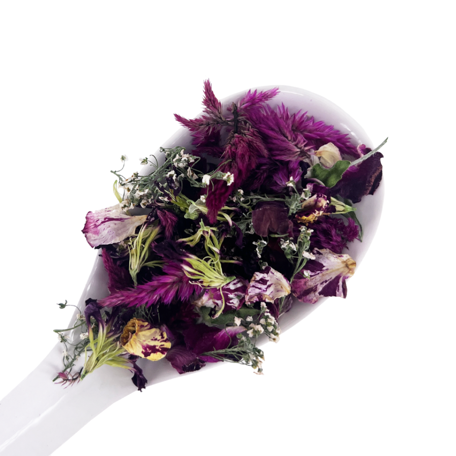 Cream & Red Dried Edible Flowers
